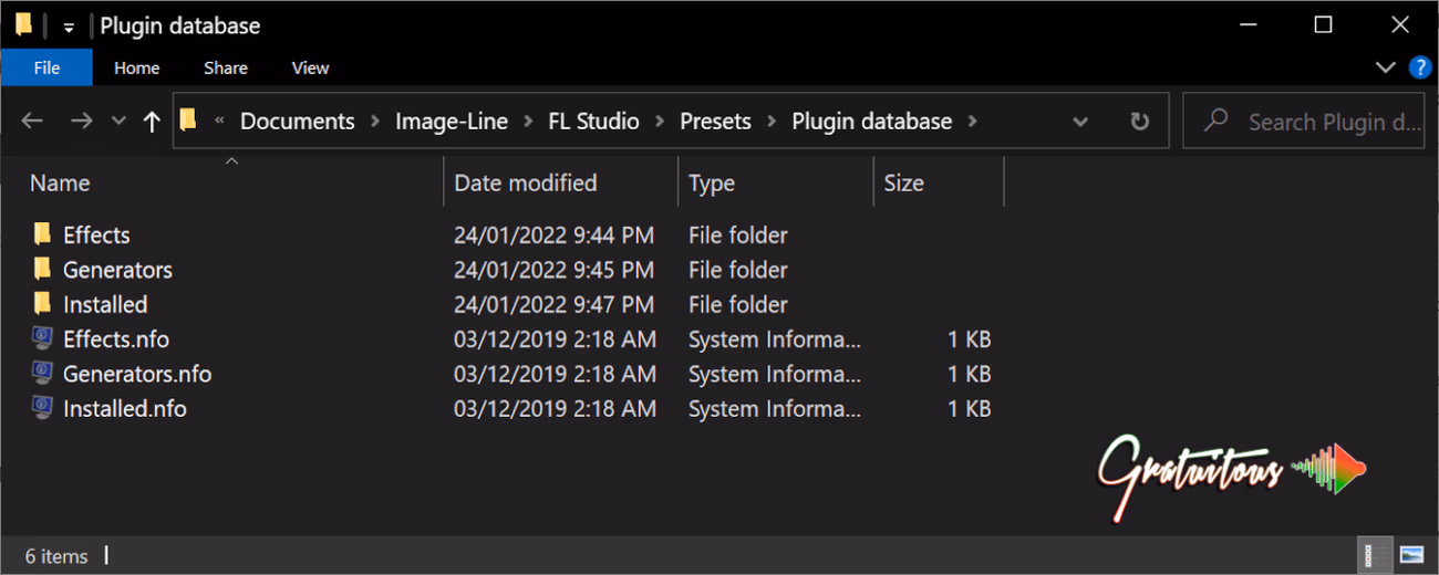 Where is FL Studio Plugin database on My Computer?