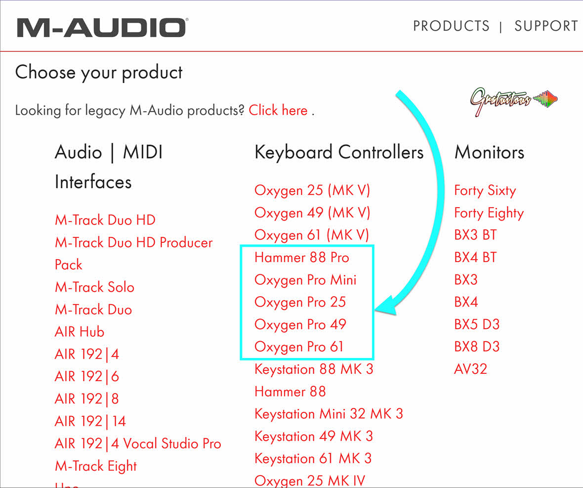 Download M-Audio Oxygen Pro Firmware (and Preset Editor)