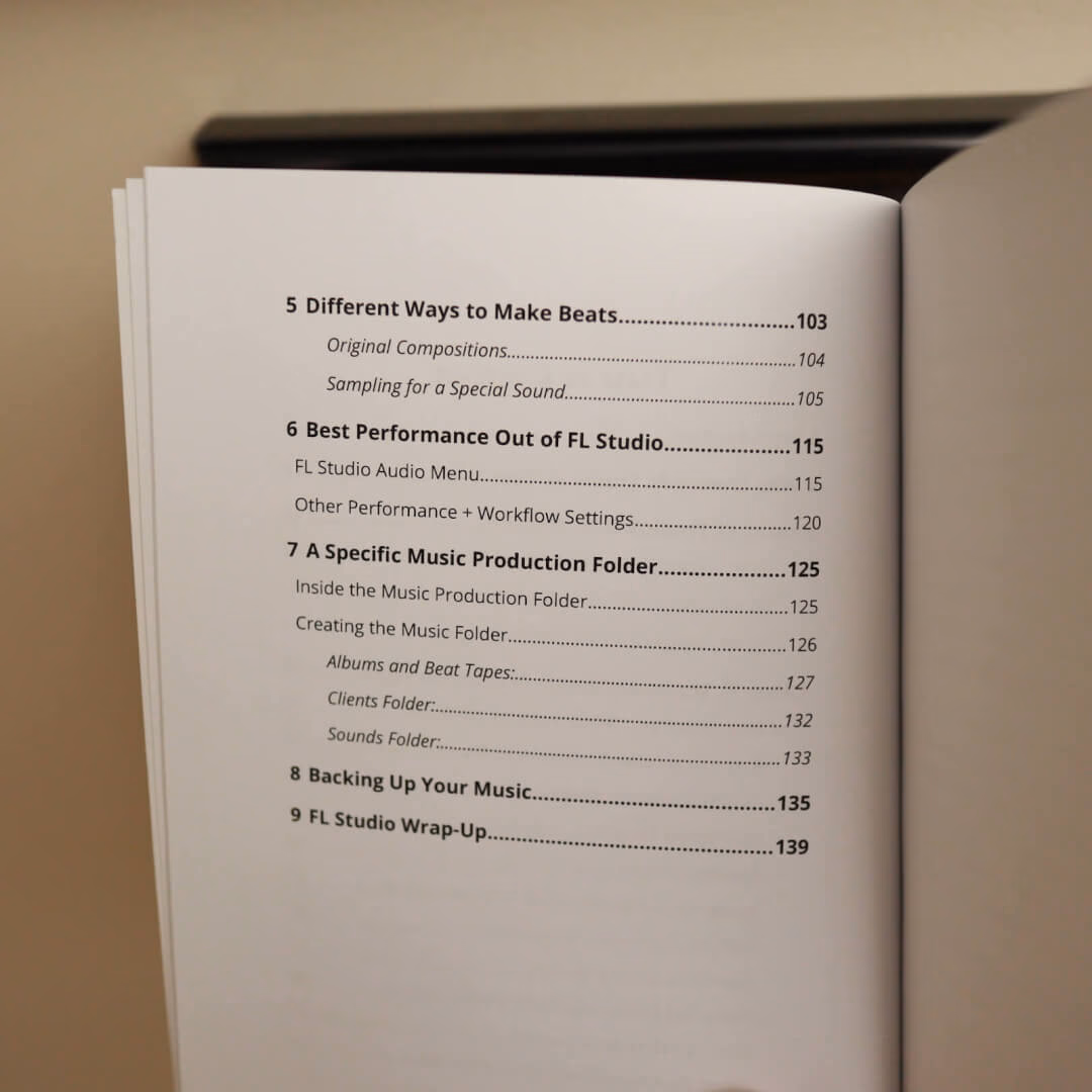 FL Studio Beginner Book by Riley Weller (GratuiTous) - Table of Contents