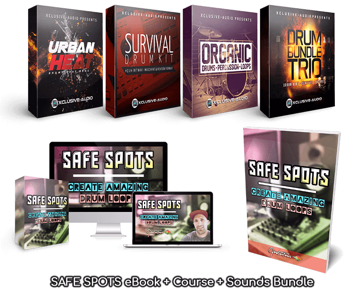 SAFE SPOTS: Create Amazing Drum Loops Bundle by GratuiTous (Riley Weller)